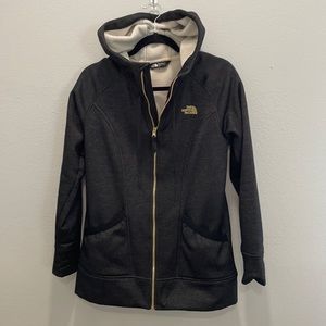Black And Gold North Face full zip Hoodie